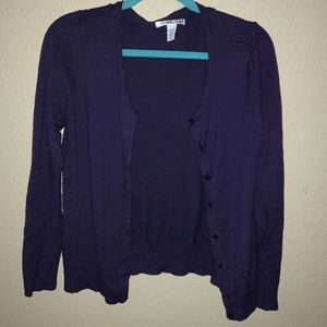 Purple Kenneth Cole New York cardigan sweater